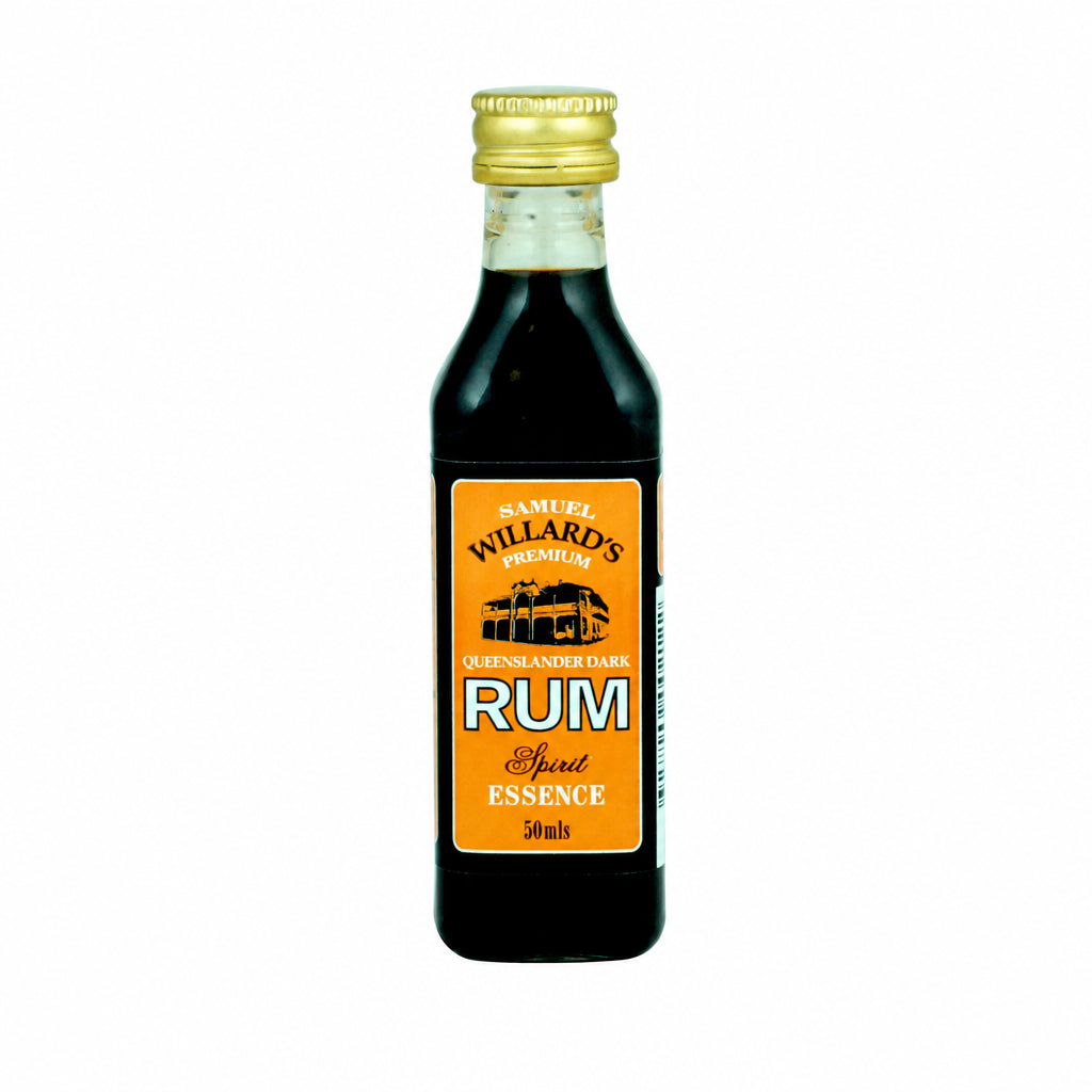 A bottle of Samuel Willard's Premium Queensland Dark Rum Essence